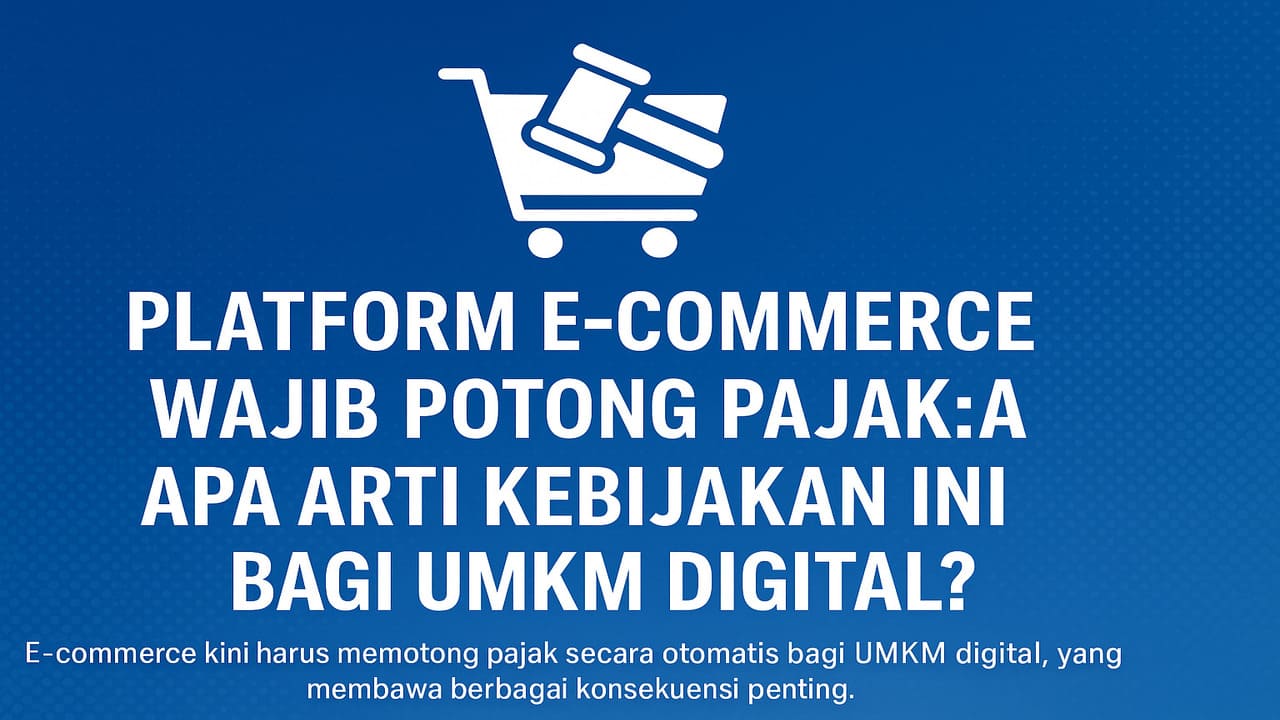 Platform E-Commerce Wajib Potong Pajak Apa Arti Kebijakan Ini bagi UMKM Digital