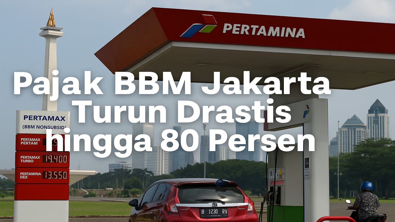 Pemprov DKI Jakarta Resmi Turunkan Pajak BBM Kendaraan Hingga 80 Persen
