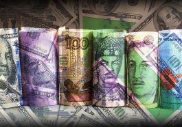 Ilustrasi kumpulan mata uangdunia termasuk Asia